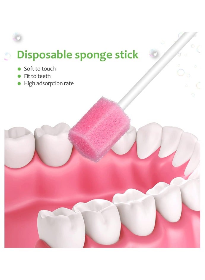 100 Pcs Disposable Oral Cotton Pink Cotton Swabs Sents Disposable Oral Care Swabs Teeth Cleaning Swabs Sponges Toothpicks - Image 4