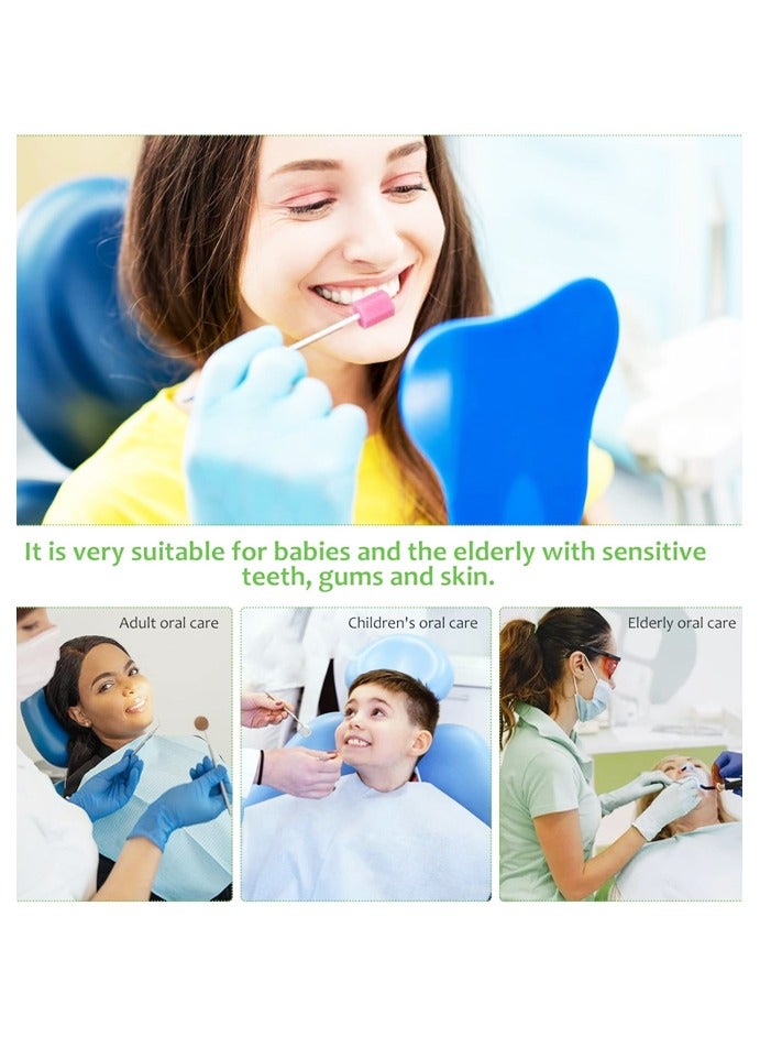 100 Pcs Disposable Oral Cotton Pink Cotton Swabs Sents Disposable Oral Care Swabs Teeth Cleaning Swabs Sponges Toothpicks - Image 5