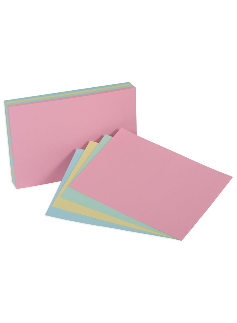 FIS Record/Index Cards, 2 Side Plain, Size 8x5"(20.32x17.7cm) 180gsm, 100 Sheets, Assorted Color-FSIC85-180PASST - Image 1