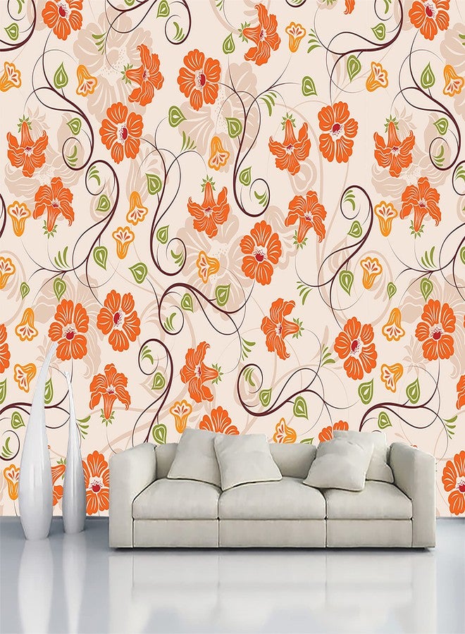 WALL DECOR Floral Decor Wallpaper Multicolor Wall Sticker for Home D�cor, Living Room, Bedroom, Hall, Kids Room, Play Room(Self Adhesive Vinyl, Waterproof Model DW089) (16 X 96 INCH) - Image 1