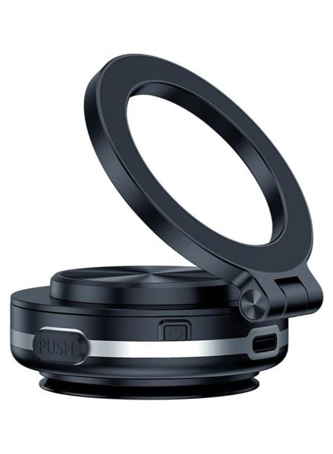 Topleo Vacuum Magnetic Car Phone Mount, Car Suction Cup Phone Holder,360° Rotating Magnetic Phone Holder, Strong Magnetic Grip for Car Kitchen Mirro Gym Bath Shower Compatible with iPhone Android - Image 2