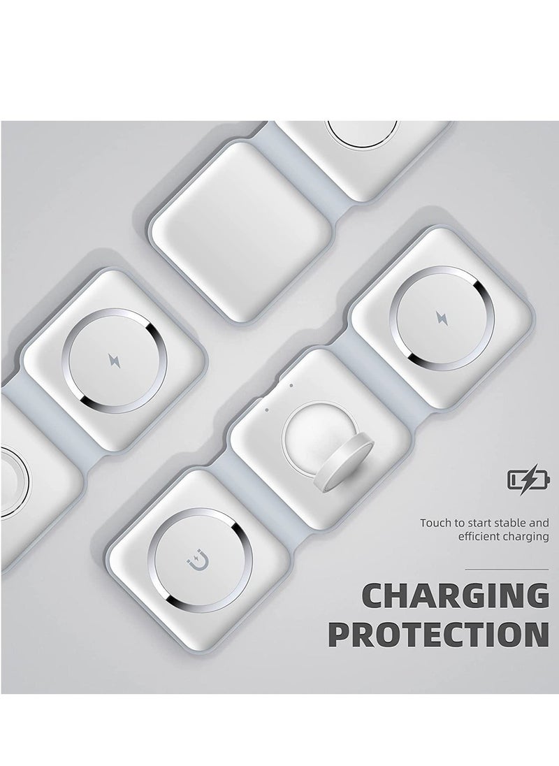 ELTRAZONE Wireless Charging, 3 in 1 Wireless Charger,Wireless Magnetic Fast Charging Foldable Dock station Charger for iPhone 13/12/11/8/Pro/Max,for iWatch,forAirPods 3/2/Pro and for Samsung - Image 5