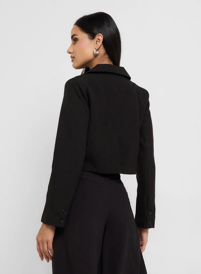 Ginger Single Breasted Cropped Jacket