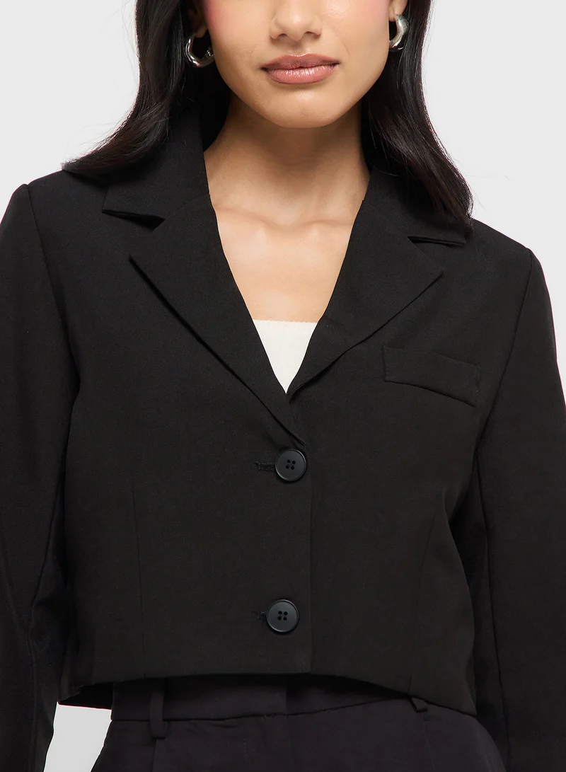 Ginger Single Breasted Cropped Jacket