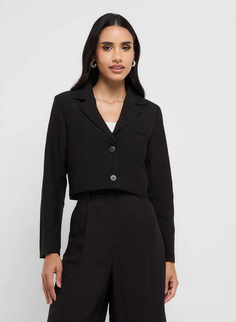 Ginger Single Breasted Cropped Jacket