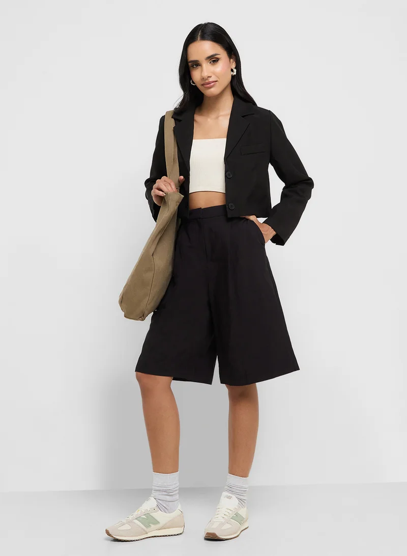 Ginger Single Breasted Cropped Jacket