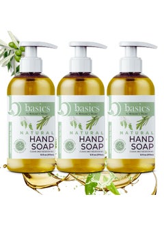 Brittanie's Thyme Brittanies Thyme Basics Natural Olive Oil Hand Soap Lemongrass Tea Tree  12 fl oz Pack of 3  Cruelty Free Vegan No Synthetic Additives No Sulfates Paraben Free Phthalate Free 