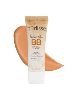 Purlisse Perfect Glow Bb Cream Spf 30: Clean & Cruelty-Free, Medium Flawless Coverage, Hydrates With Jasmine | Medium Tan 1.4Oz  - Image 1