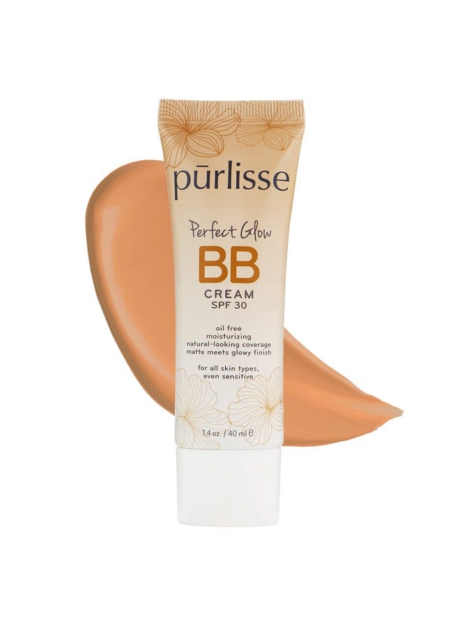 بورليس كريم بي بي Perfect Glow SPF 30: نظيف وخالٍ من القسوة على الحيوانات، تغطية متوسطة خالية من العيوب، مرطب بالياسمين | تان متوسط 1.4 أونصة - Image 1