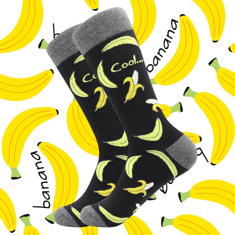 BISOUSOX Mens Dress Socks Funny Fun Colorful Crazy Funky Crew Socks for Men Novelty Happy Cotton Size 9-12 - Image 3