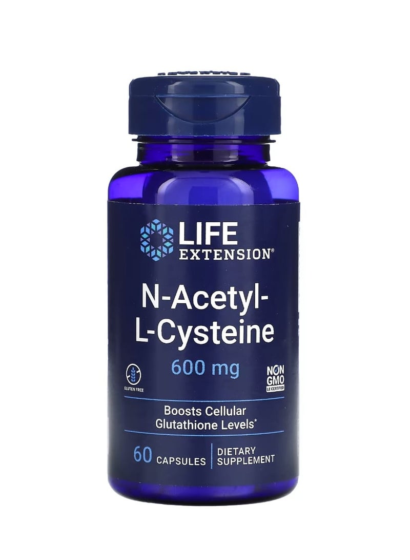 لايف إكستنشن ن-أسيتيل-إل-سيستين 600 ملغ 60 كبسولة - Image 1