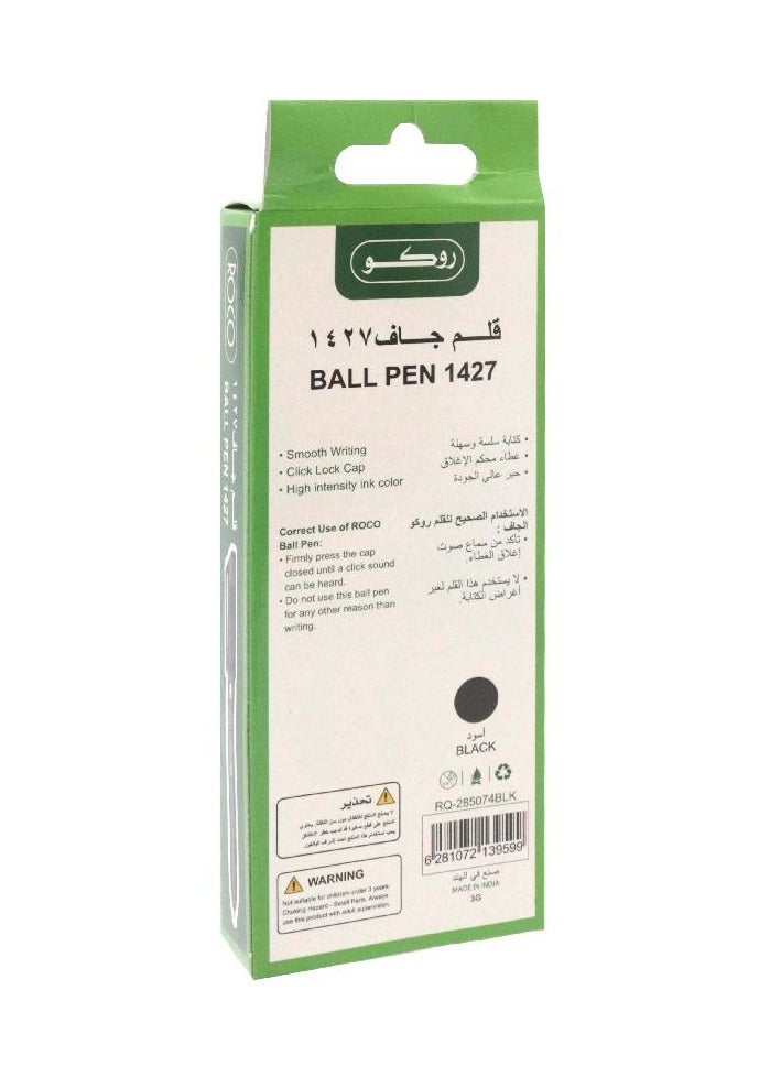 ROCO Rollerball Pen Black 1427 With 0.7mm Needle Tip - Image 3