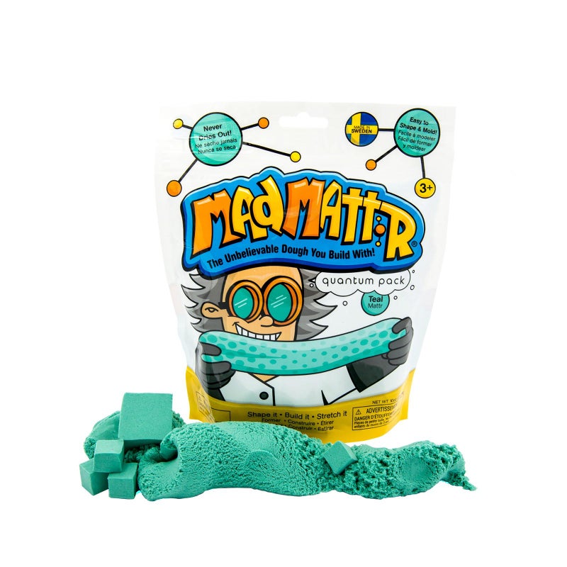 Mad Mattr is The Addictive, Super-Soft, and Satisfying Dough-Like Material That Shapes and molds Easily and Never Dries Out (Teal, 10oz) - Image 1