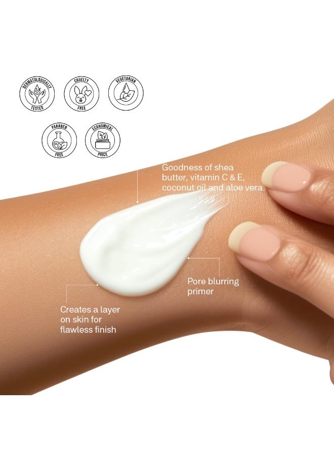FLiCKA Silk Touch 3 in 1 Moisturizer and Primer for Face | Hydrating, Lightweight, Long-Lasting | Pore Minimizer | Dermatologically Tested | All Skin Types | Makeup Base | 60g | Cruelty-Free - Image 4