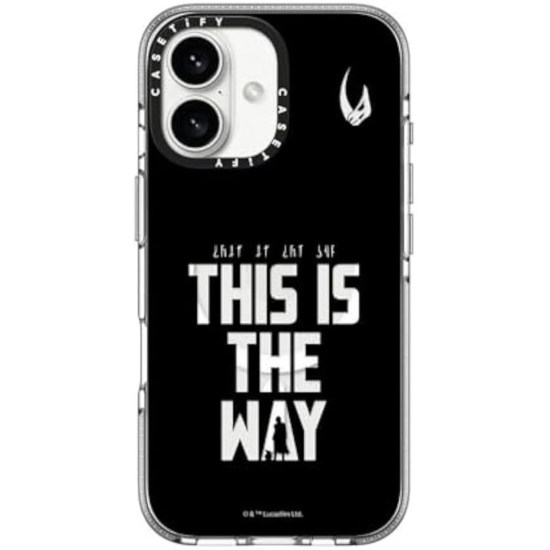 Casetify Clear iPhone 16 Case 【Mandalorian Co-Lab/Not Yellowing / 6.6ft Drop Protection/Compatible with Magsafe】 - This is The Way - Black Case - Clear - Image 1