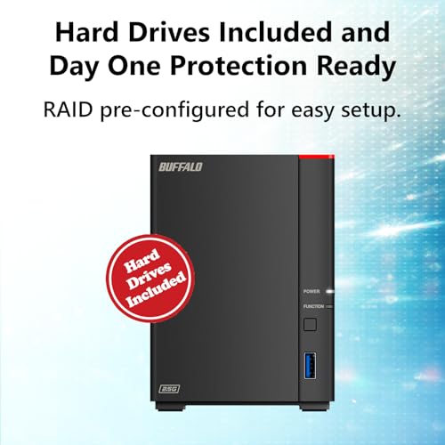 BUFFALO LinkStation 720 16TB 2-Bay Home Office Private Cloud Data Storage with Hard Drives Included/Computer Network Attached Storage/NAS Storage/Network Storage/Media Server/File Server - Image 5