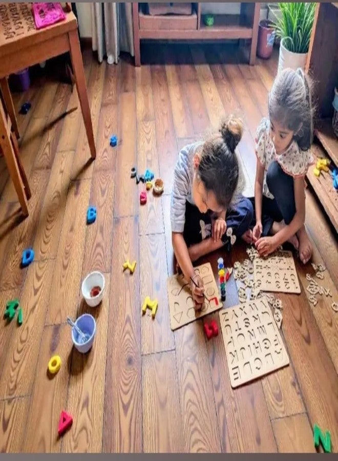 MAHANTNISHTH Wooden Learning Educational Board for Kids, Puzzle Toys for 2+ Years Old Boys & Girls Educational Toys for Toddlers & Preschoolers, ABCD for Kids(Alphabets, Numbers & Shapes) - Image 3