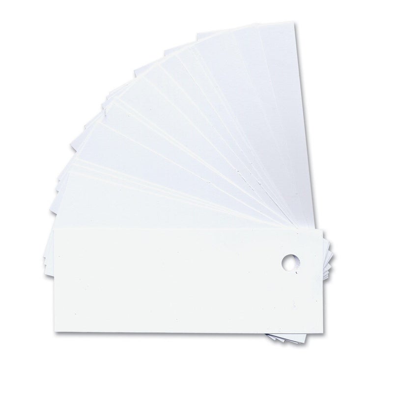 MaxiAids White Plastic Labeling Tags with Holes- 50-Pk - Image 2