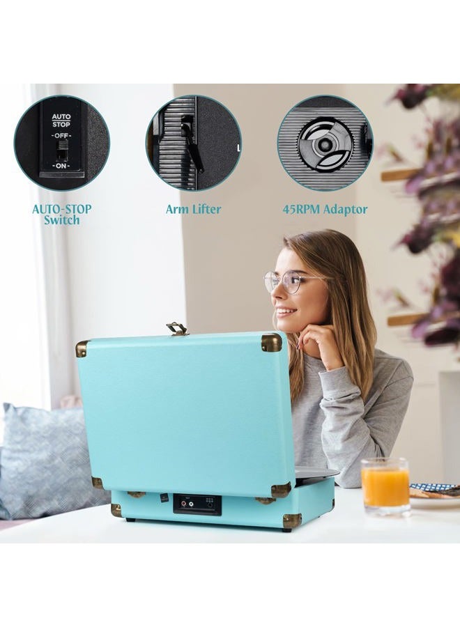 Retrolife Turntable with Integrated Speakers Bluetooth 33/45 RPM - Image 3