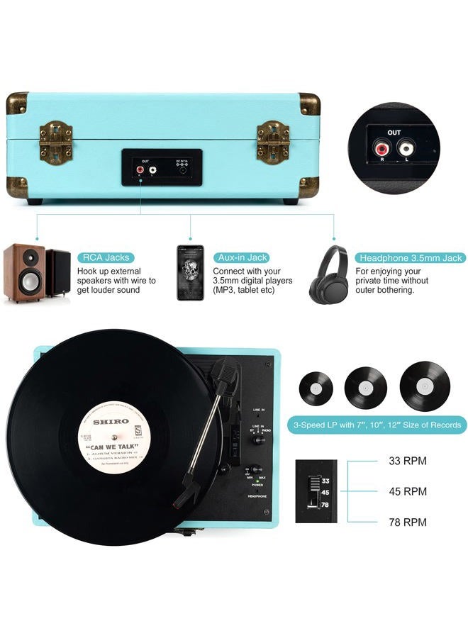 Retrolife Turntable with Integrated Speakers Bluetooth 33/45 RPM - Image 5