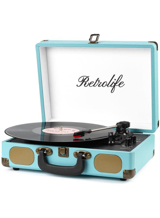 Retrolife Turntable with Integrated Speakers Bluetooth 33/45 RPM - Image 1
