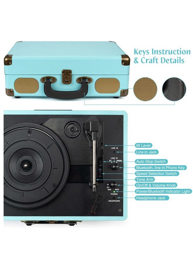 Retrolife Turntable with Integrated Speakers Bluetooth 33/45 RPM - Image 4