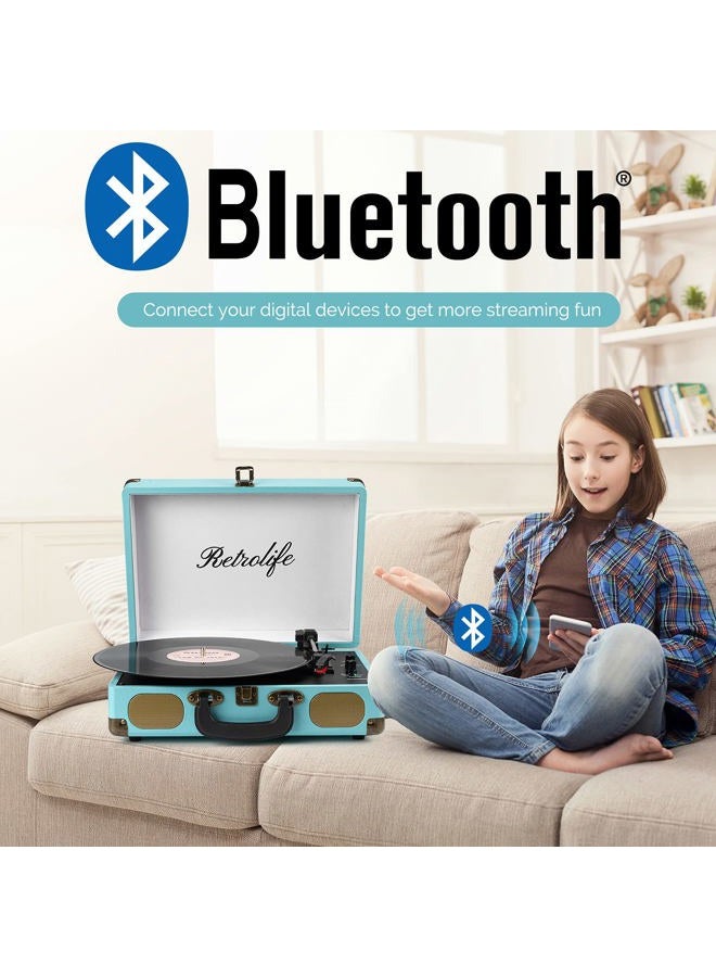 Retrolife Turntable with Integrated Speakers Bluetooth 33/45 RPM - Image 2