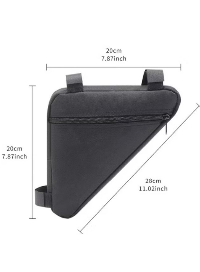 Generic Bicycle and mountain bike triangular bag storage bag, bicycle bag, upper tube crossbeam bag, bicycle equipment accessories, large-capacity waterproof.  - Image 3