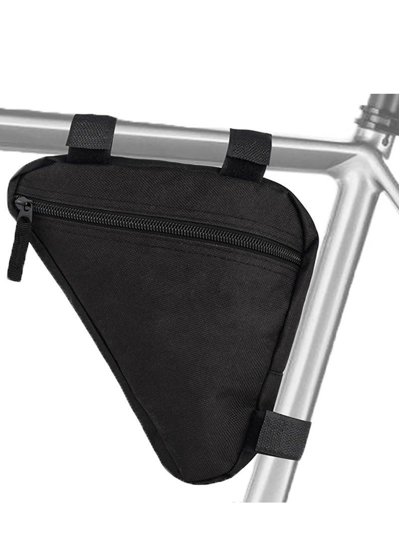 Generic Bicycle and mountain bike triangular bag storage bag, bicycle bag, upper tube crossbeam bag, bicycle equipment accessories, large-capacity waterproof.  - Image 1