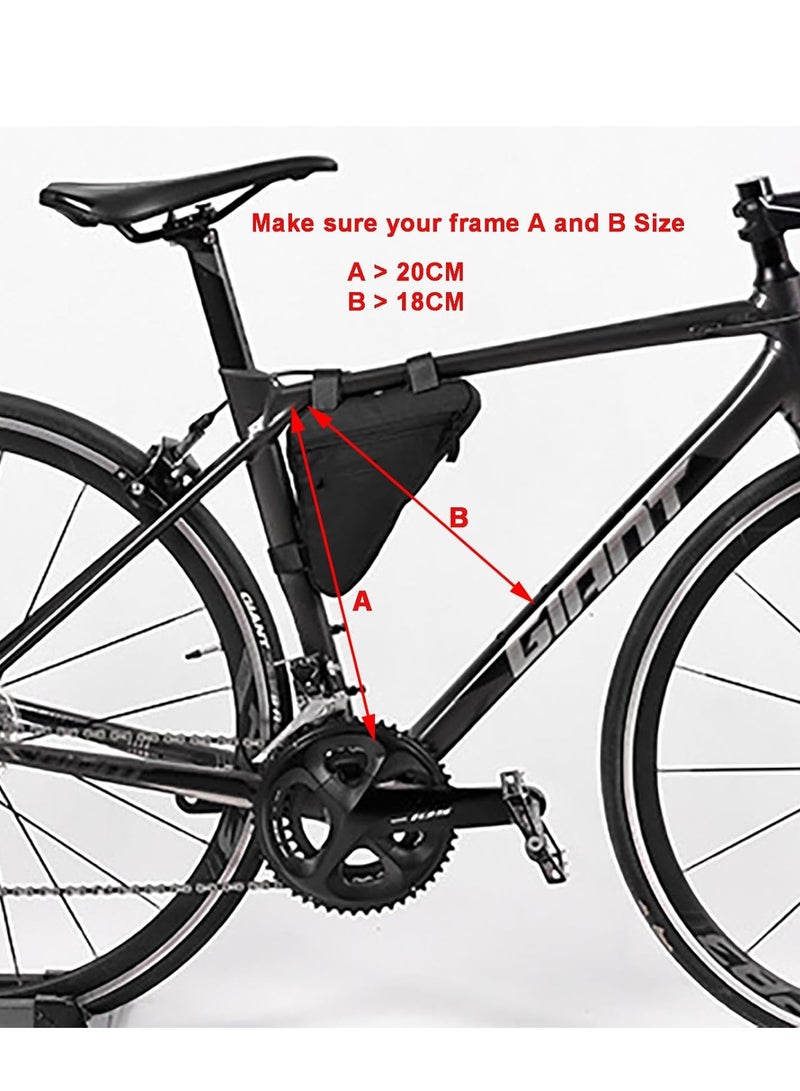 Generic Bicycle and mountain bike triangular bag storage bag, bicycle bag, upper tube crossbeam bag, bicycle equipment accessories, large-capacity waterproof.  - Image 4