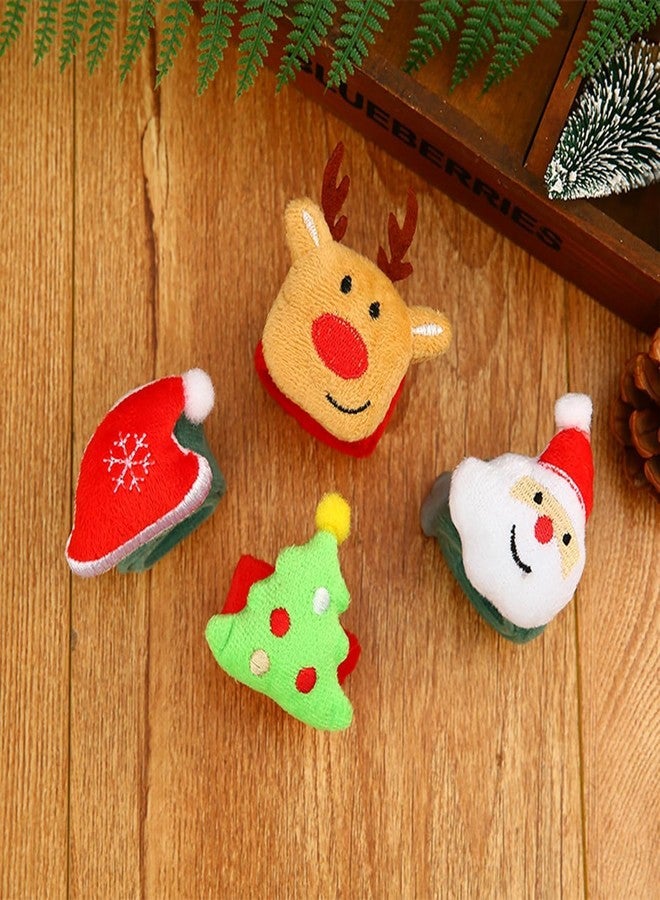 Partunay 1 Pcs Kids Velvet Christmas Slap Bracelets Christmas Snap Bracelet Party Favors Xmas Slap Bands Include Santa Claus Snowman Reindeer Bear Christmas Decorations for Girls and Boys - Image 5