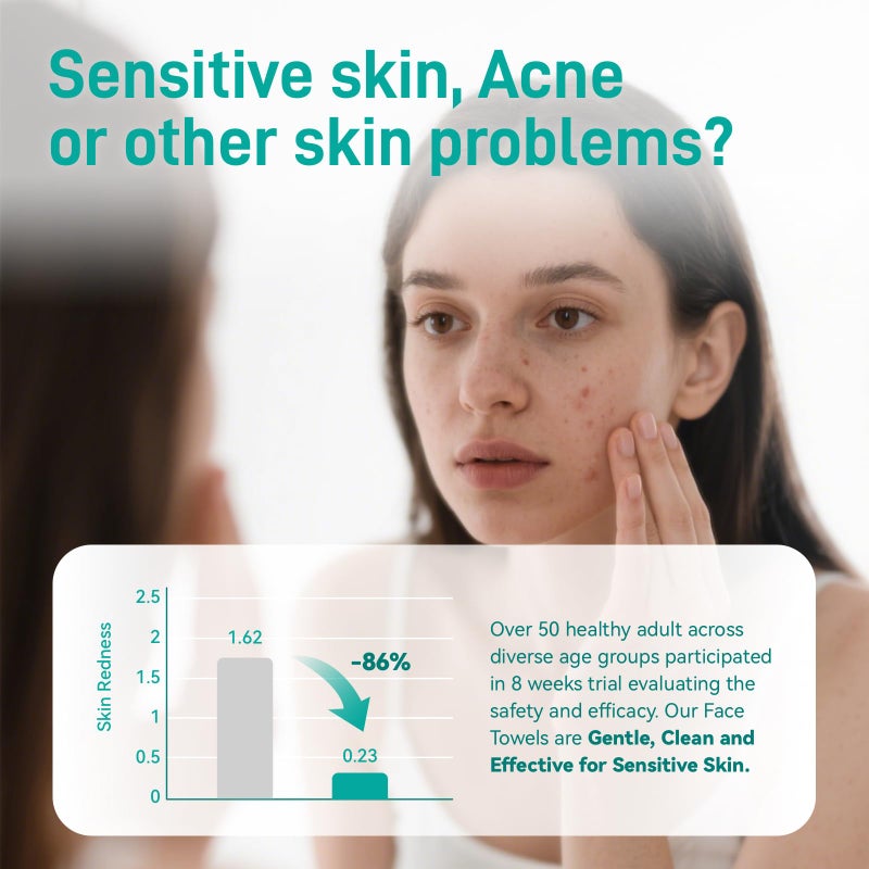 Ditoi Face Towels, 10"Ã—12" Disposable Face Towel, Face Towelettes XL, Ultra Soft Makeup Remover Dry Wipes, Thick Face Towel for Cleansing, 150 Count (3 Pack) - Image 4