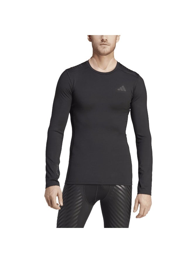 Adidas Adidas Tf Cntrl Ls Tee Black Training T-Shirts For Men Xs  - Image 4