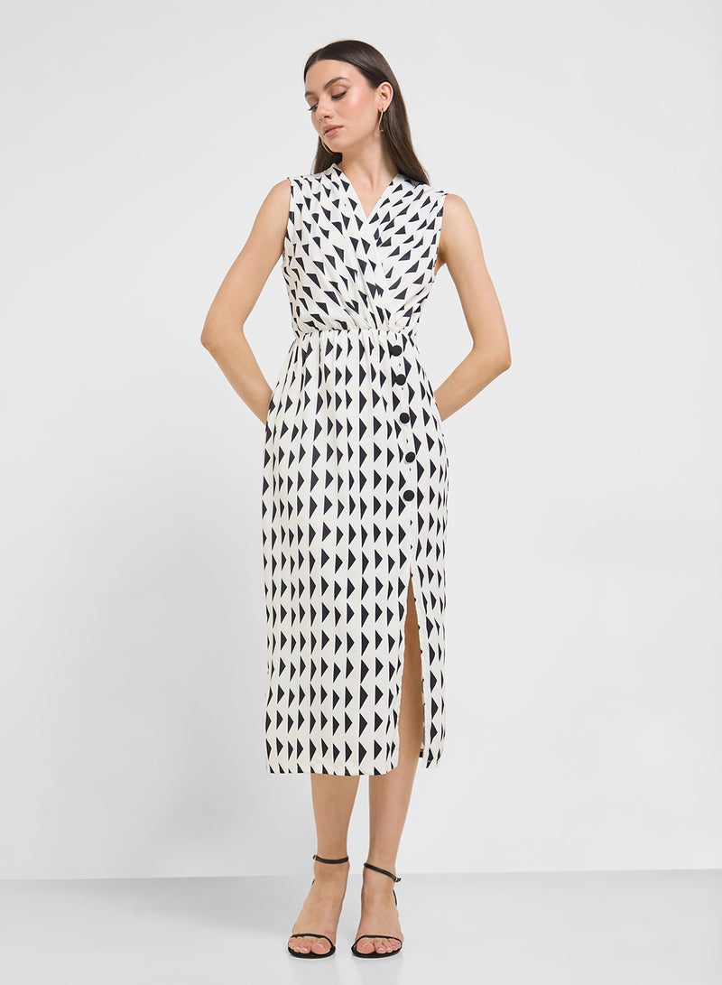 ELLA Geometric Print Dress  - Image 4