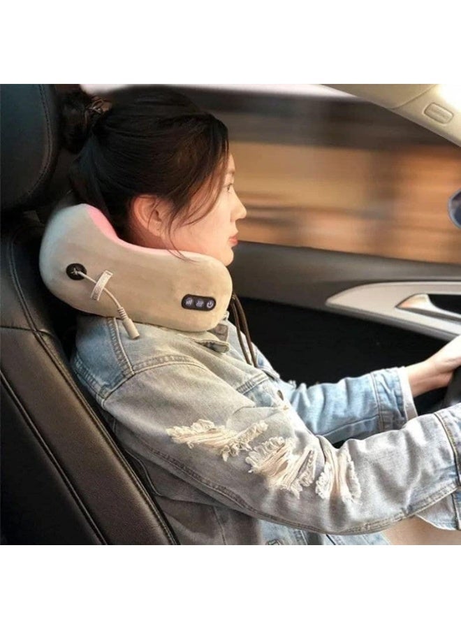 Luxury Vibrating Neck Massager Pillow with Heat – Cordless & Easy-to-Use – Comfortable Foam Cushion for Daily Relaxation - Image 1