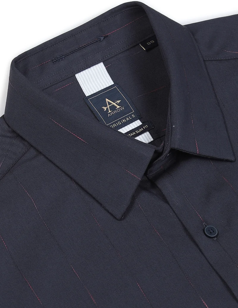 Arrow Pure Cotton Vertical Stripe Shirt