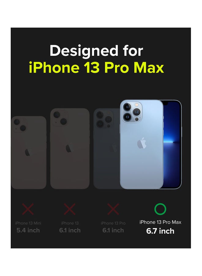 NIBEMINENT Hard Fusion-X Ergonomic Transparent Shock Absorption TPU Bumper for iPhone 13 Pro Max Camo Black - Image 3