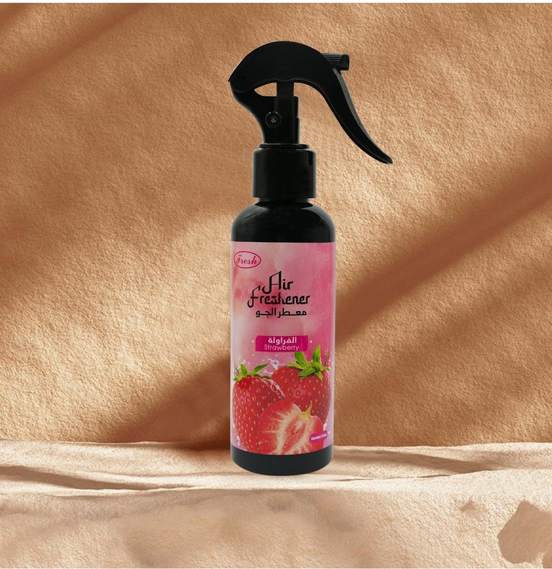 Fresh Strawberry Air Freshener Spray 150ml Long Lasting Room Freshener Fabric Refresher Odour Eliminator Home Office Car Bathroom Bedroom Wardrobe Shoe Cabinet Curtain Sofa Air Spray Deodorizer Daily Use Fresh Scent Air Care Solution - Image 5
