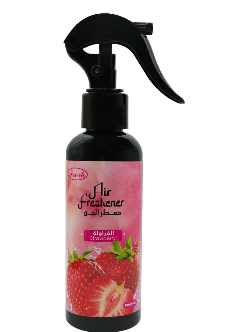 Fresh Strawberry Air Freshener Spray 150ml Long Lasting Room Freshener Fabric Refresher Odour Eliminator Home Office Car Bathroom Bedroom Wardrobe Shoe Cabinet Curtain Sofa Air Spray Deodorizer Daily Use Fresh Scent Air Care Solution - Image 2