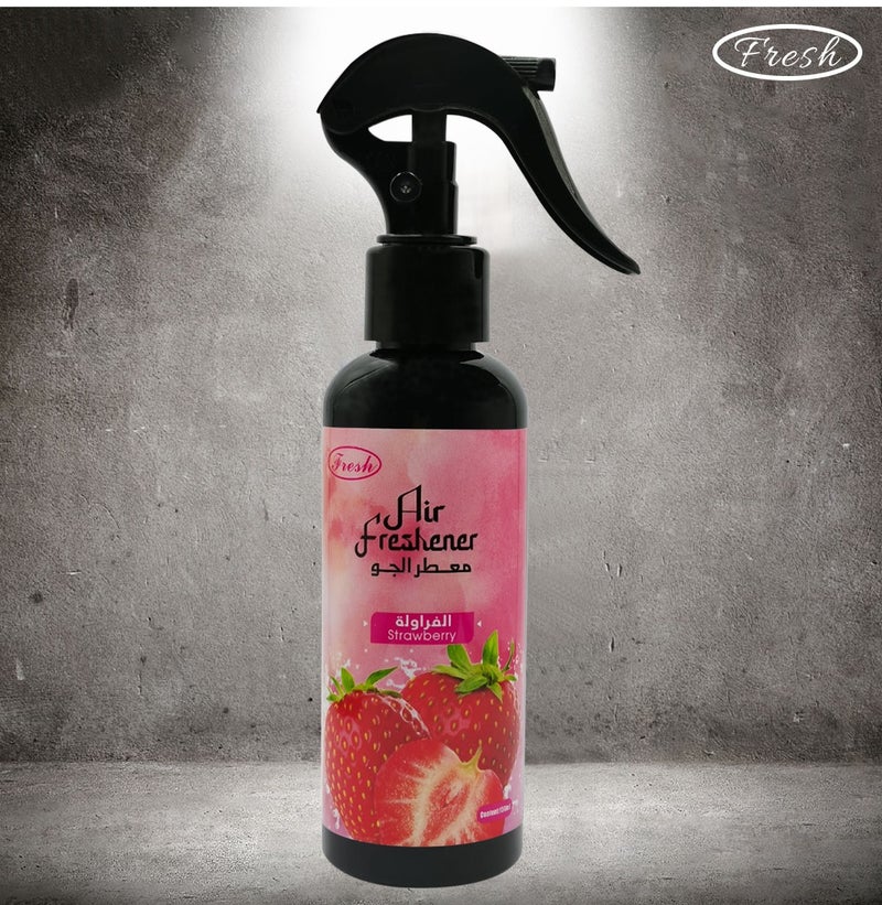 Fresh Strawberry Air Freshener Spray 150ml Long Lasting Room Freshener Fabric Refresher Odour Eliminator Home Office Car Bathroom Bedroom Wardrobe Shoe Cabinet Curtain Sofa Air Spray Deodorizer Daily Use Fresh Scent Air Care Solution - Image 1