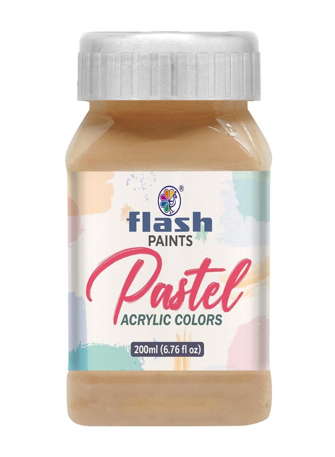 فلاش ألوان أكريليك باستيل فلاش - أصباغ غنية، غير باهتة، غير سامة، مجموعة ألوان أكريليك للفنانين المحترفين والطلاب وهواة الرسم (مجموعة من لون واحد - 200 مل، خوخي) - Image 1