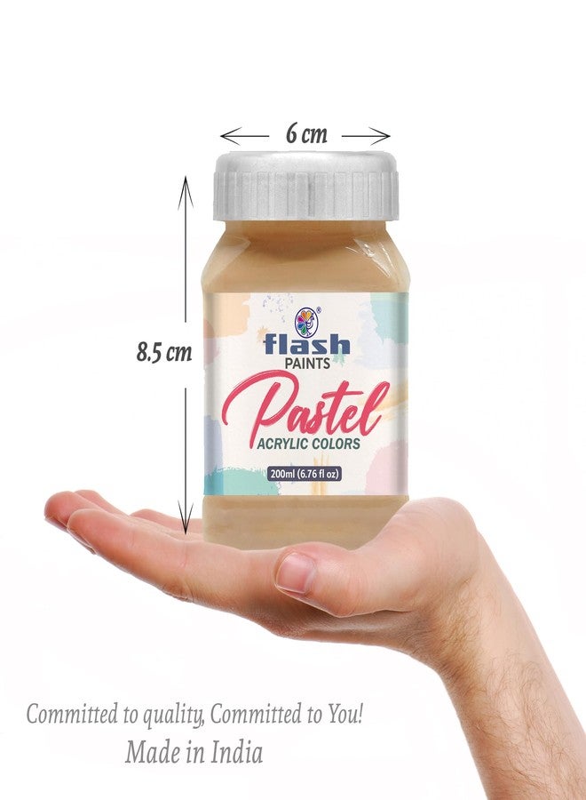 فلاش ألوان أكريليك باستيل فلاش - أصباغ غنية، غير باهتة، غير سامة، مجموعة ألوان أكريليك للفنانين المحترفين والطلاب وهواة الرسم (مجموعة من لون واحد - 200 مل، خوخي) - Image 2