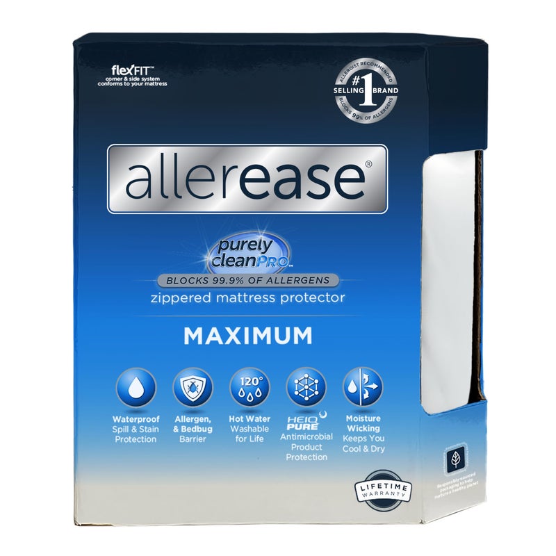 Aller-Ease AllerEase Waterproof Mattress Protector, Maximum Allergy Mattress Protector, Twin XL Mattress Cover - Image 1