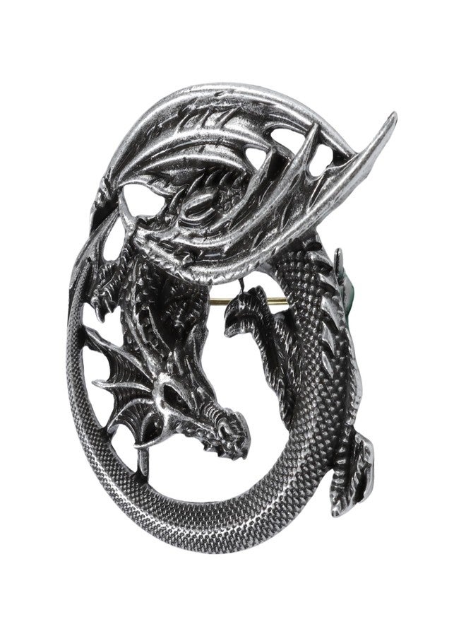 Kexinglu Vintage Gothic Dragon Brooch Pin, 3D Metal Dragon Style Jewelry Pin, Clothing Accessory for Men - Image 1