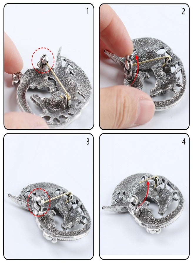Kexinglu Vintage Gothic Dragon Brooch Pin, 3D Metal Dragon Style Jewelry Pin, Clothing Accessory for Men - Image 4