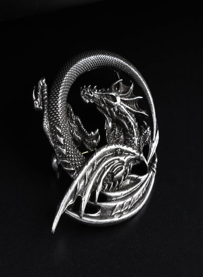Kexinglu Vintage Gothic Dragon Brooch Pin, 3D Metal Dragon Style Jewelry Pin, Clothing Accessory for Men - Image 5