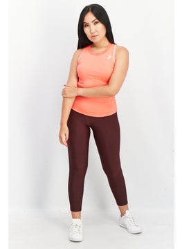 Asics Women Sportswear Fit Round Neck Sleeveless Brand Logo Top, Hibiscus  - Image 4