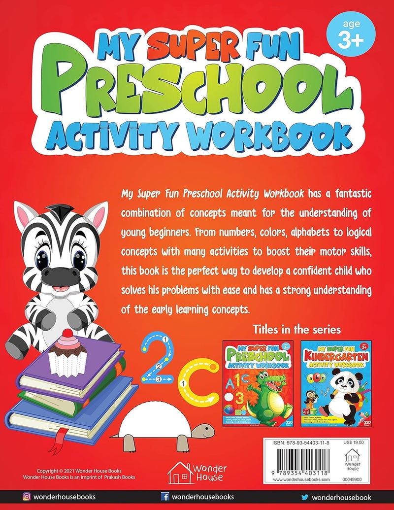 My Super Fun Preshool Activity Workbook for Children: Pattern Writing, Colors, Shapes, Numbers 1-10, Early Math, Alphabet, Brain Booster Activities, Following Directions and Interactive Activities - Image 2