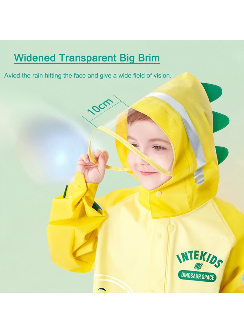 Excefore Kids Waterproof Rain Coat, EVA Portable Rain Poncho, for Girls Boys Toddler Rainwear Rain Jacket Cape, Reusable Children Raincoat, for Outdoor Climbing Cycling Hiking Camping,L Size 5-6 Years  - Image 3