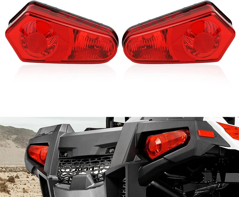 Atubeix Taillight Housing Assembly for Polaris Sportsman 400 500 550 570 700 800 850 1000 (2005-2017) - 2pcs Red - Image 1